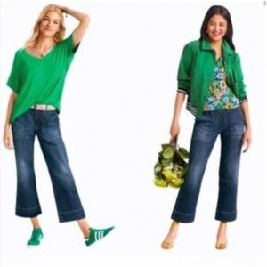 Cabi Lido Cropped Women’s Jeans Wide Leg jeans style # 5881. SIZE 4 LIKE NEW!